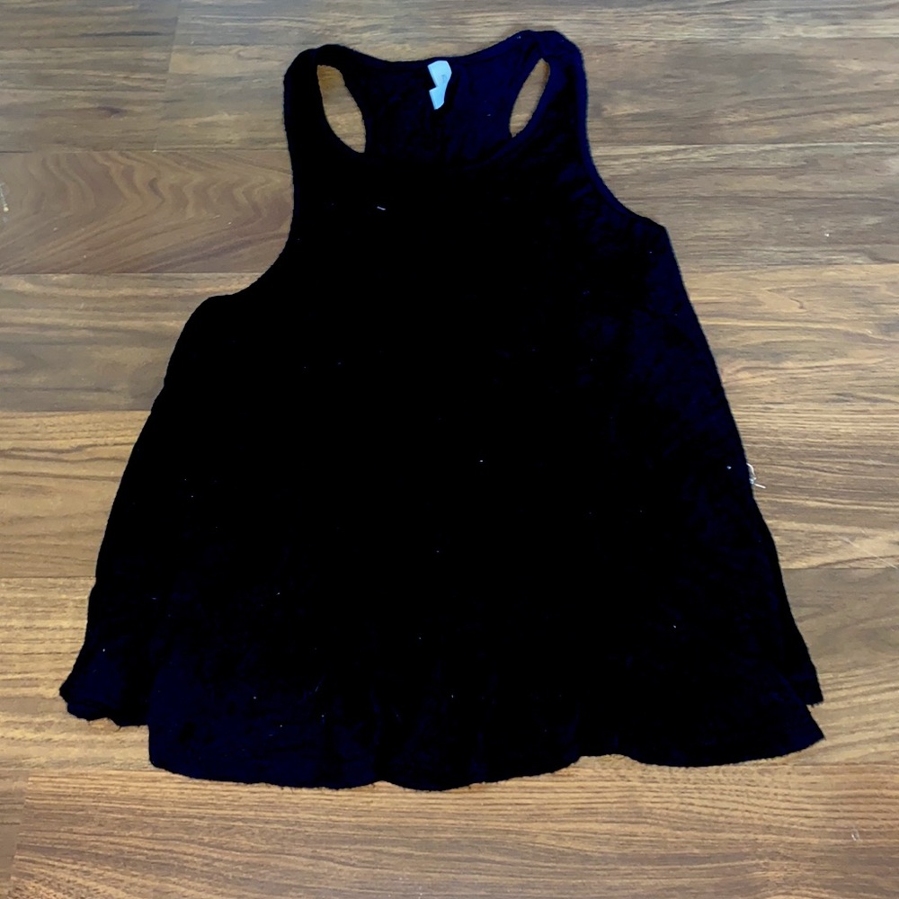 A black flowy tank top.